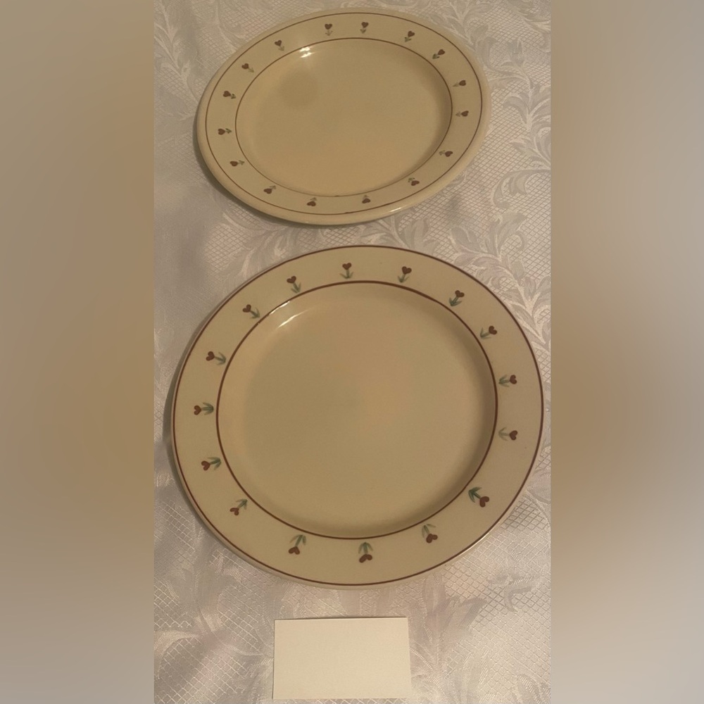 Hartstone 11” Dinner Plates. Provincial Posy pattern. Set of 2.